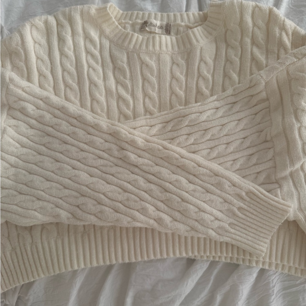 ALTARD STATE CROPPED CABLE-KNIT SWEATER